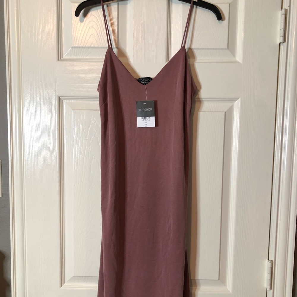 Top shop women’s dress with slit